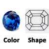 lab created blue spinel octagon