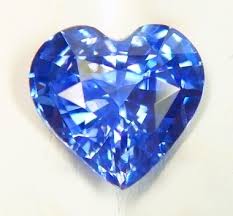 Nano Blue Sapphire medium Heart