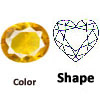 Sim Glass Yellow Sapphire Heart