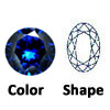 cz blue sapphire oval