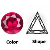 lab created ruby triangle