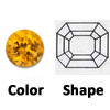lab created yellow octagon